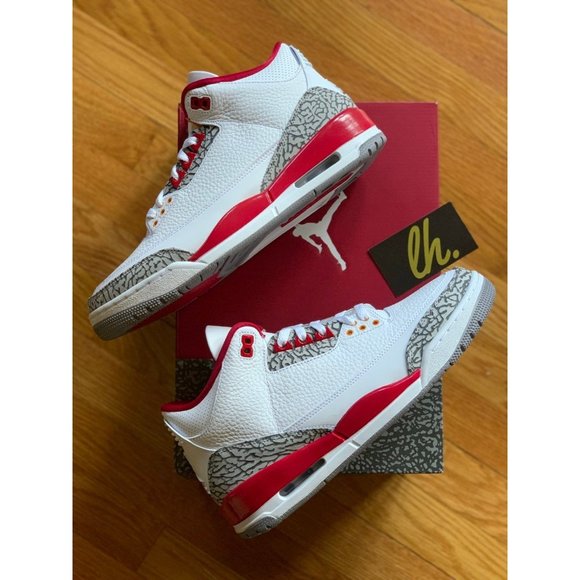 Size 11.5 Air Jordan 3 Retro "Cardinal Red" - Picture 5 of 5